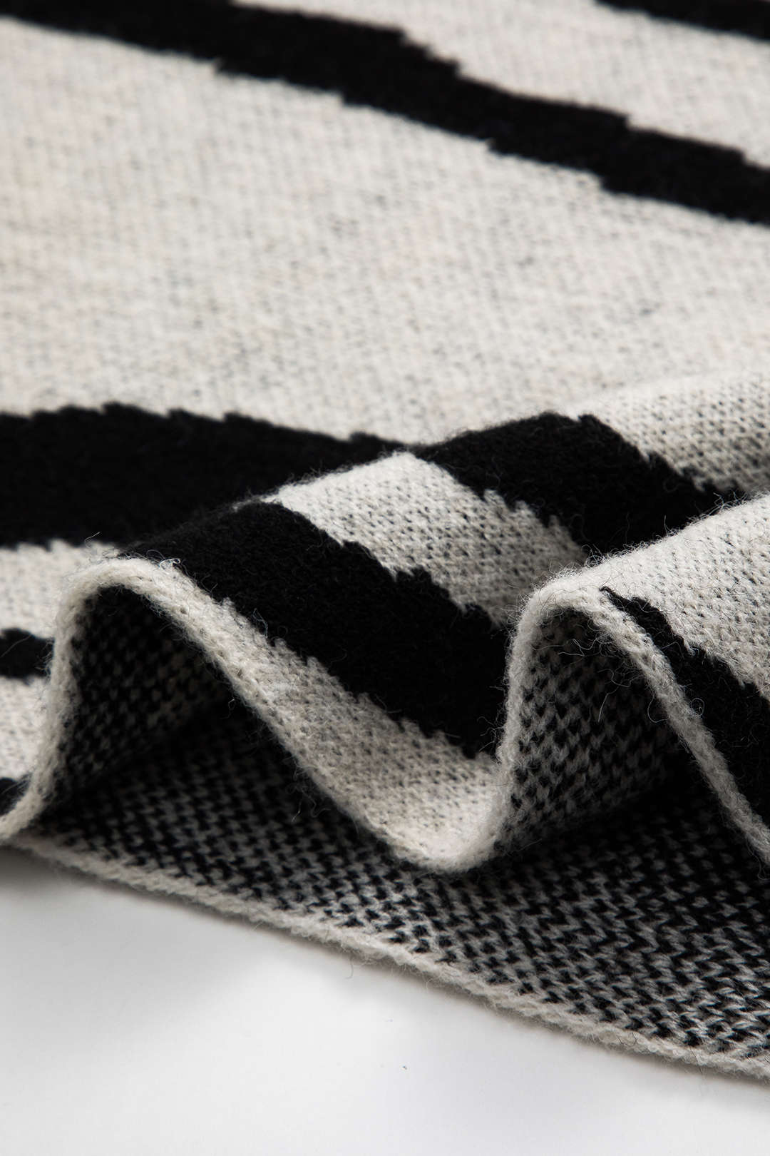 Zebra Knit Statement Sweater